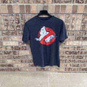 Ghostbusters tee size Small dark grey slub.  Super soft.